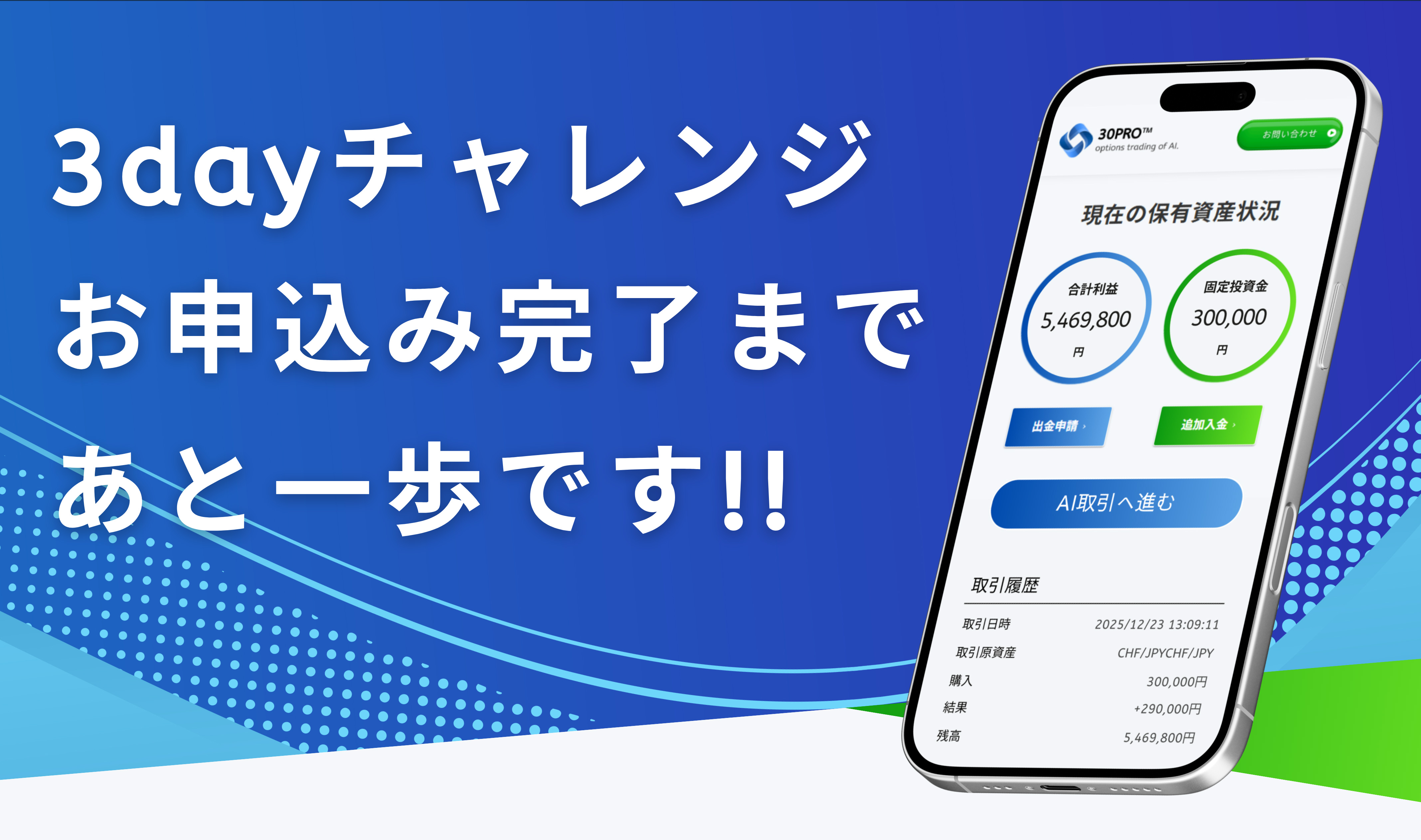 3dayチャレンジお申込み完了まであと一歩です!!